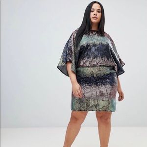 Flounce London Sequin Batwing Dress